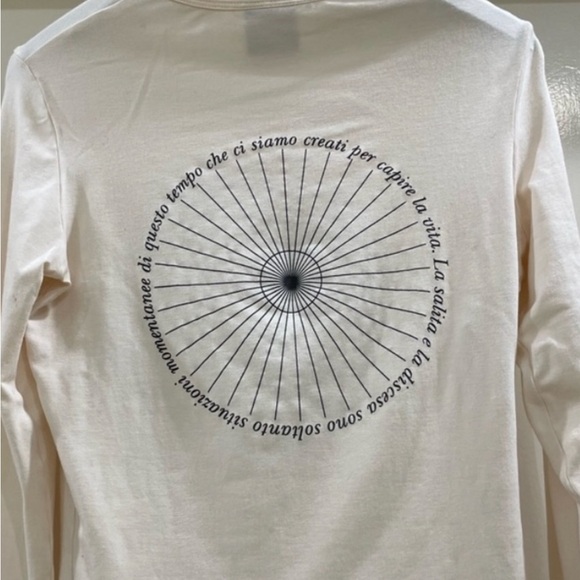 Moschino Long Sleeve Cream Top With Design size S - Picture 6 of 10